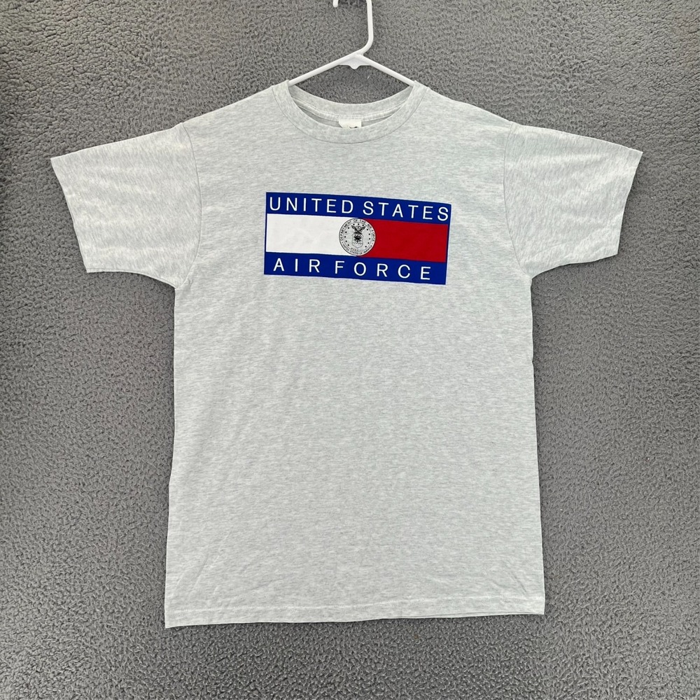 Vintage US Air Force T-Shirt Adult Medium Cecil by Design Tag Made in‎ USA READ
